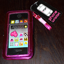 i-style Metallic Pink Phone Wristlet Fits iphone 5 / 5" Android