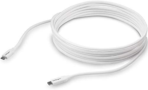 StarTech.com USB C to USB C Cable - 13 ft / 4m - 5A PD - M/M - White - USB 2.0 - - 第 3/8 張圖片