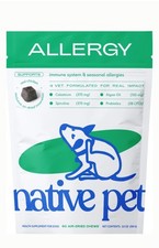 Native Pet Allergy Chews for Dogs 60 Ct Immune Support EXP 11/2027 NEW