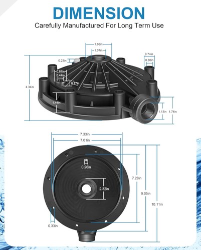 LA39534 3/4-Inch Volute with Drain Plug for Pentair Booster Pump LA01N, EC-LA01N - Bild 7 von 10