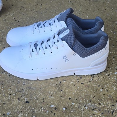 On The Roger Men's Low Top Lace-Up Sneakers White/Gray Rubber Outsole