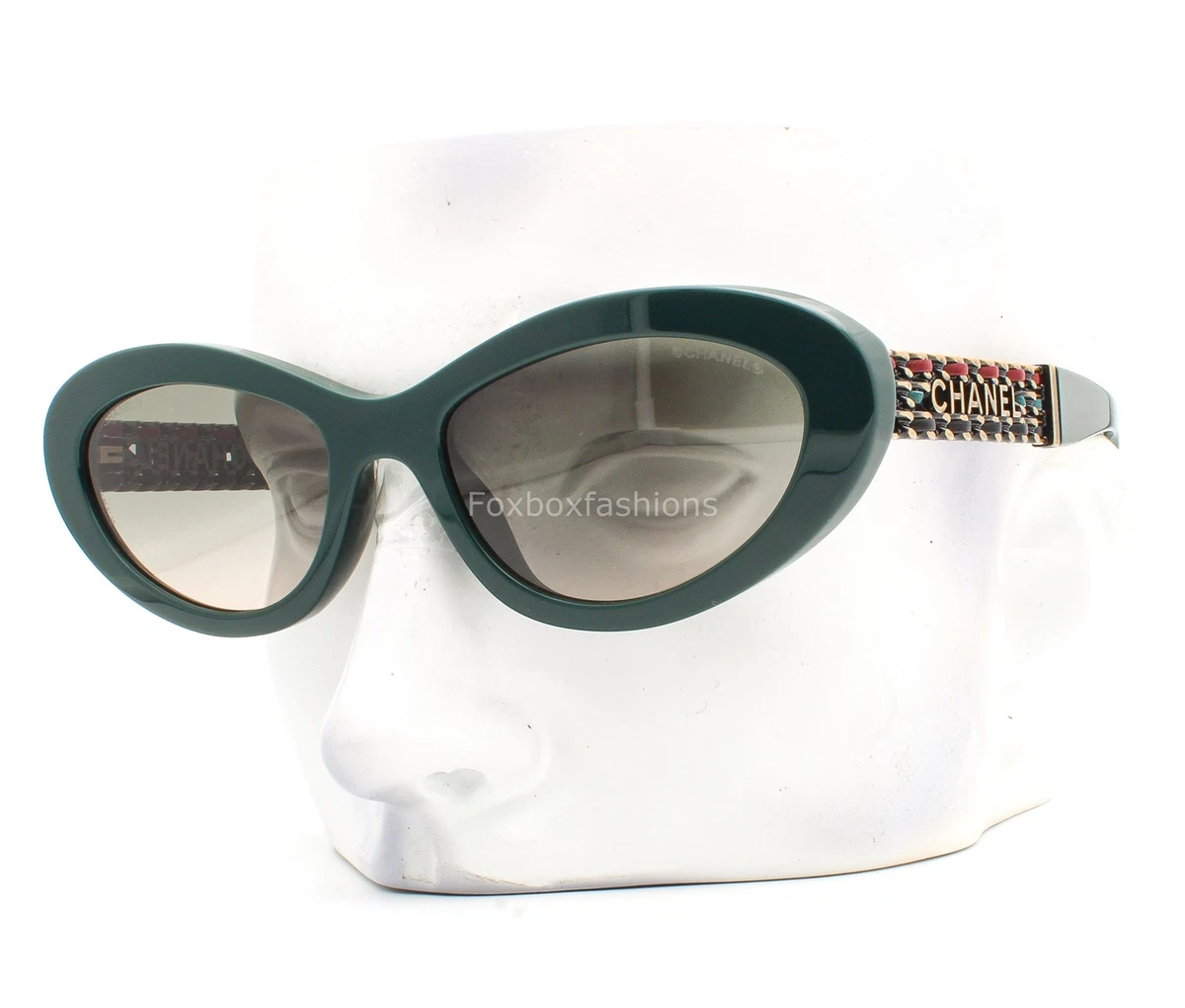 CHANEL Green Designer Sunglasses for Women for sale | eBay display picture 3