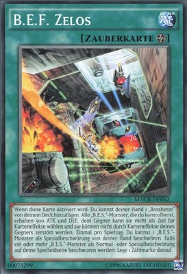 YuGiOh B.E.F. Zelos MACR-DE062 Common Neu 1st