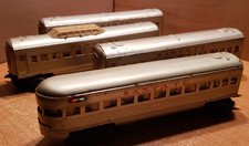Vintage Marx 027 Trains.  #3197 and Three #3152  Santa Fe Passenger Cars