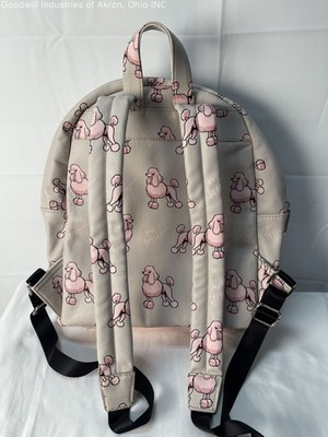 Betsey Johnson Polyurethane Backpack Gently Loved Gray/Pink Poodles Betsey Johnson Polyurethane  main image 2