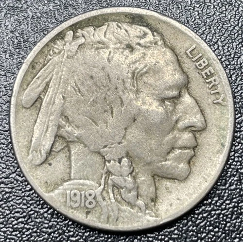 1918 D Buffalo Nickel 5c Fine Better Date