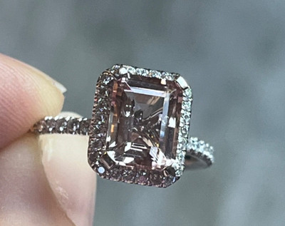 Gabriel und Co 18Kt Weißgold Morganit Ring Gr. 7 1,83 ct Mittelstein