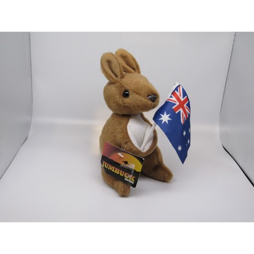 Peluche canguro Jumbuck Australia NUOVO con etichette con bandiera peluche peluche giocattolo - Foto 1 di 12