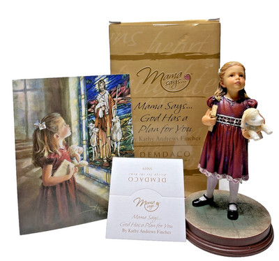Demdaco Mama Says God Has a Plan for You figurine New In Box Kathy Fincher 2004
