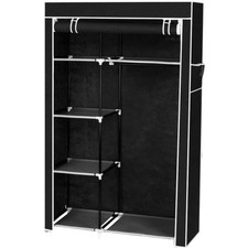 Kleiderschrank Stoffschrank Faltbar 105x45x160cm Organizer Staubschutz