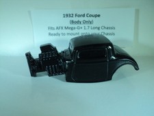 HO scale Slot Car Custom Resin Body Black 1932 Ford Coupe Fits AFX Mega-G 