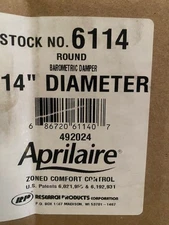 Aprilaire 6114 - 14" Round Mechanical By-Pass Damper (NEW)