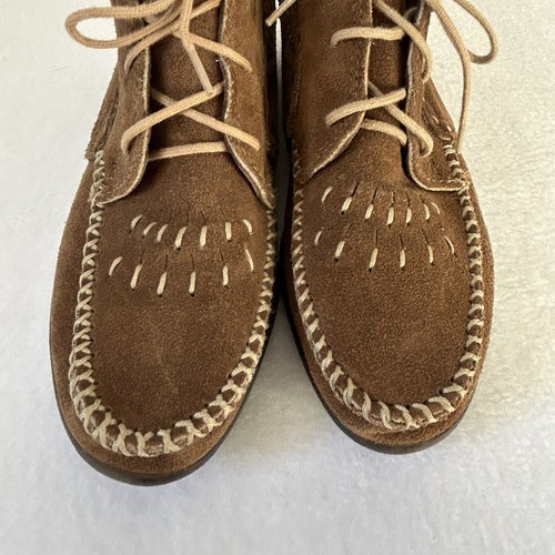 Minnetonka Womens Moccasin Suede Leather Lace-Up Chukka Shoes Boho Ankle Sz 9 - Picture 7 of 10