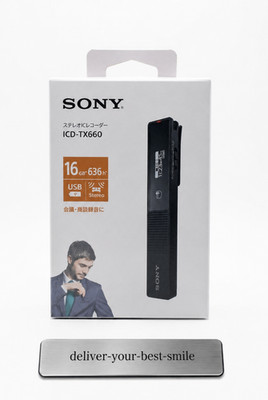 Sony ICD-TX660 Digital Voice Recorder 16GB Built-in Memory Black Slim Brand New