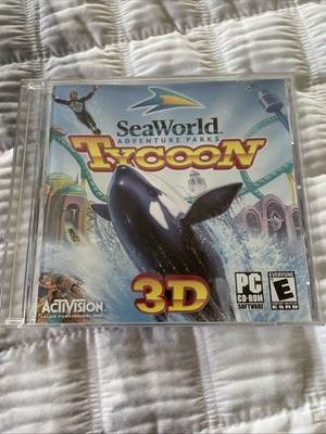 SeaWorld Adventure Parks Tycoon 3D (PC 2004 CD-ROM) Windows 98+ Computer Game +