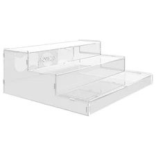3-Tier Clear Acrylic Spice Rack Organizer for Cabinet Countertop 10.5 inch