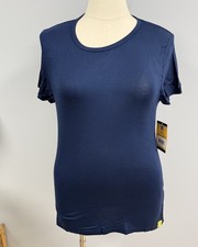 NWT Wonder Wink Modern Fit Underscrub Shirt Womens L Navy Short Sleeve Scrub Top