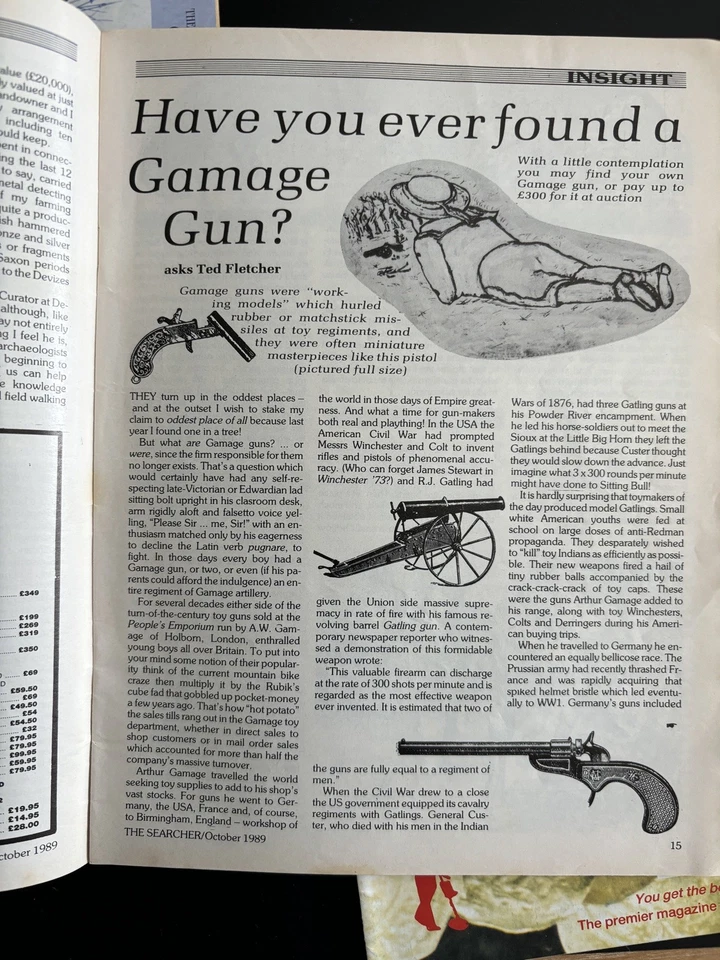 Vintage “The Searcher” Magazine 1989 Metal Detecting #47-51 Used - Image 3 of 4