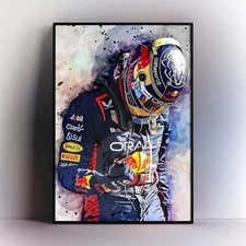 Max Verstappen Poster, Red Bull Racing Wall Art Print, Gift for F1 Fans