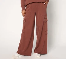 Peace Love World Petite Alina French Terry Cargo Pant Teak XL New