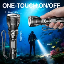 250000LM Scuba Diving Light Underwater LED Flashlight Dive Underwater Lighting