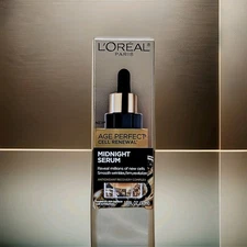 L'Oreal Paris Age Perfect Cell Renewal 1 oz Midnight Serum, Smooth Wrinkles NEW☀