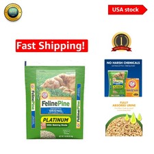 Feline Pine Platinum Lightweight Non-Clumping Cat Litter 18lb for Odor Control