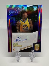 2020-21 Donruss Elite Pen Pals Purple /25 James Wiseman #PP-JWS Rookie Auto RC
