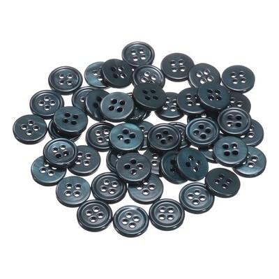 50pcs mother-of-pearl buttons, 11.5mm mother-of-pearl sewing buttons, dark blue