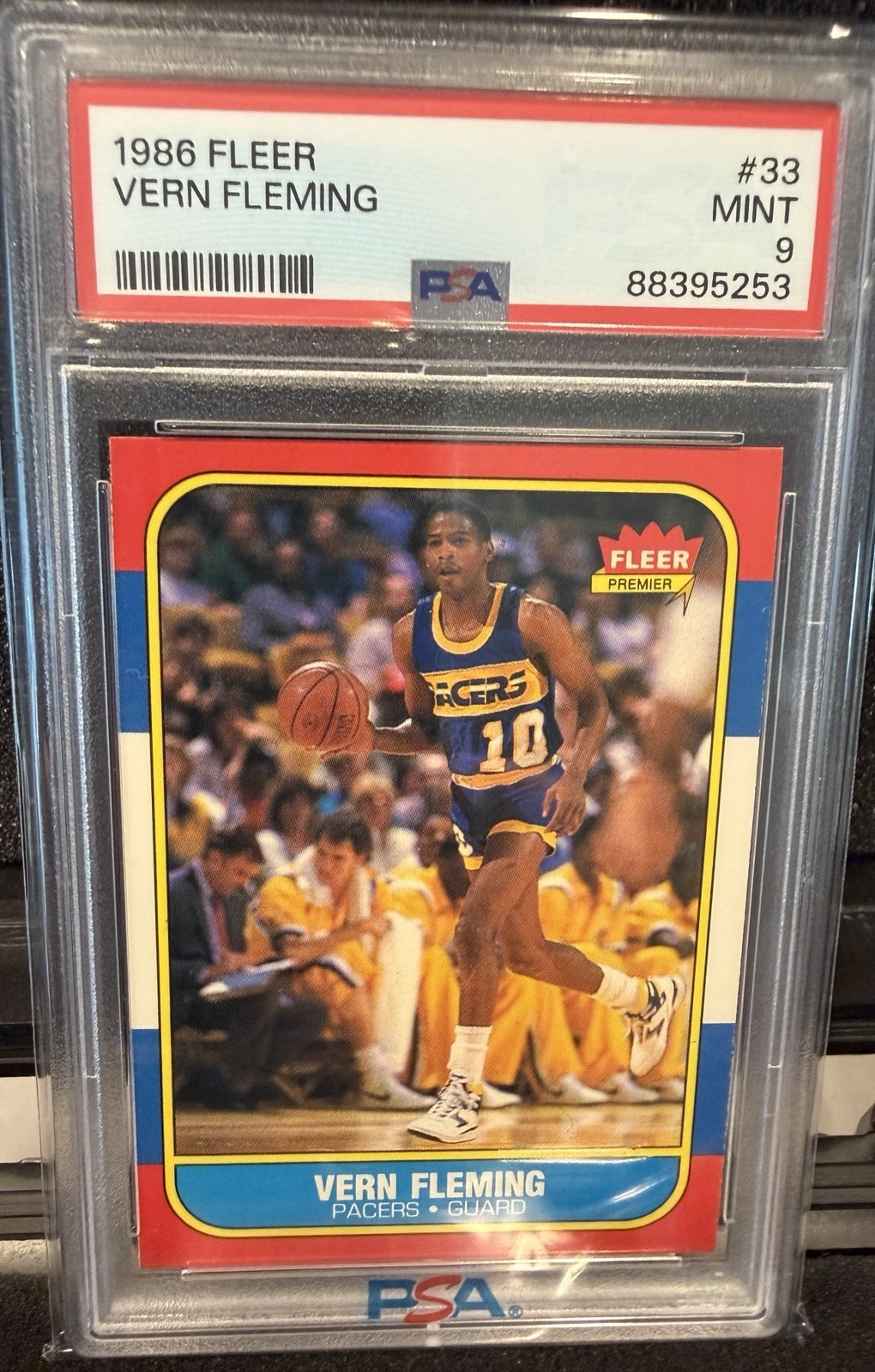 1986 FLEER #33 VERN FLEMING PSA 9