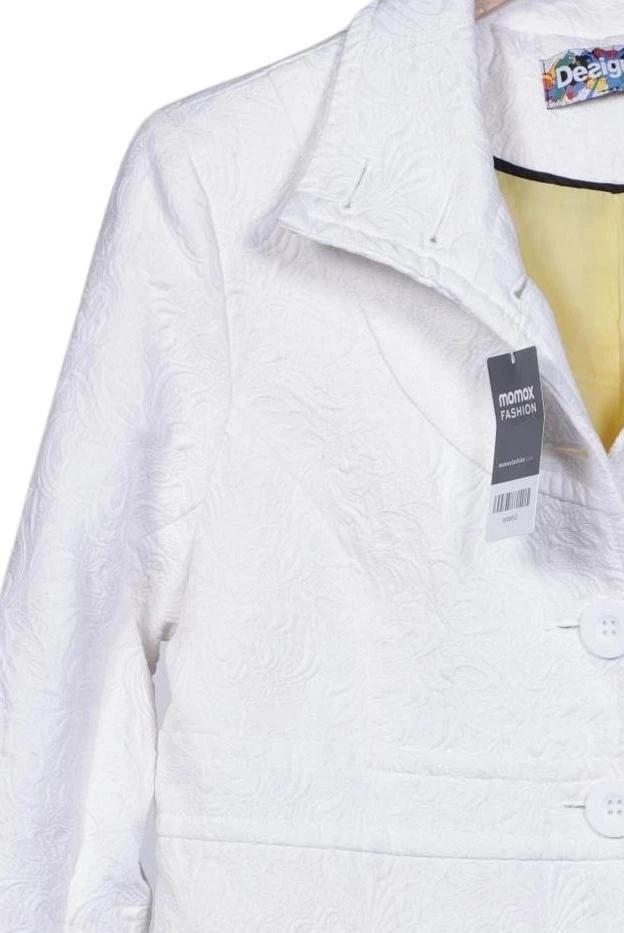 Desigual Mantel Damen Jacke Parka Gr. 46 Baumwolle Cremeweiß #vvowhi3