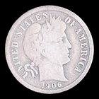 1906 Barber Silver Dime
