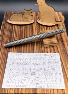 PILOT CUSTOM K500SS Fountain Pen 18K WG Stripe Engraved Vintage Limited