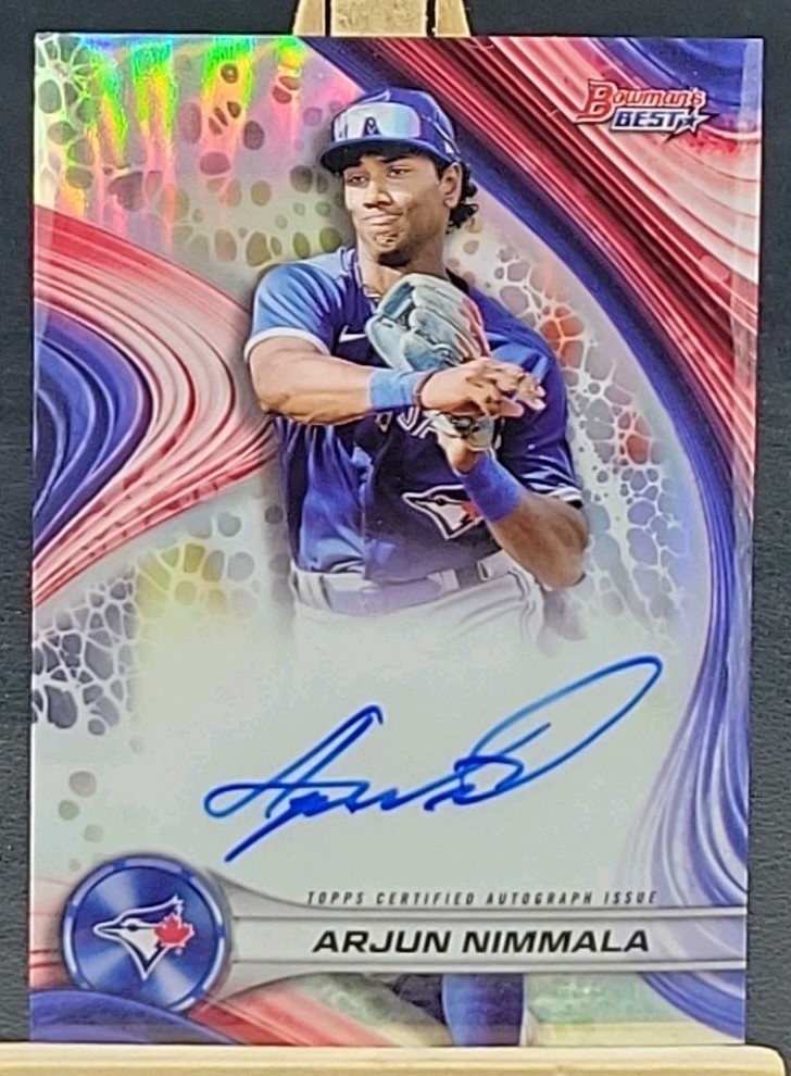 2024 Bowman's Best - Best of 2024 Auto Arjun Nimmala Blue Jays #B24-AN Refractor