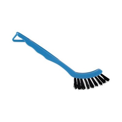 Boardwalk 9008 Grout Brush, Black Nylon Bristles, 8.13'' Blue Plastic Handle