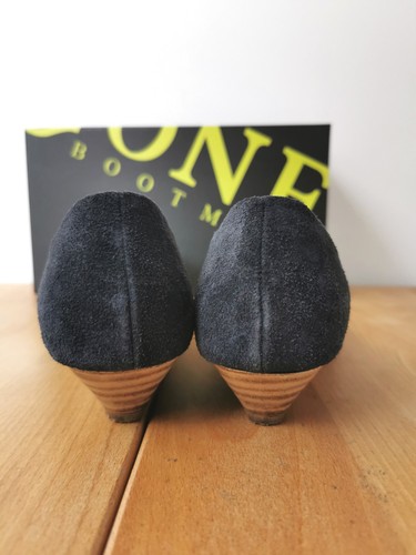 Jones Bootmaker Ashford Blue Suede Low Wedge Shoes Size 5 Vgc - Picture 6 of 8