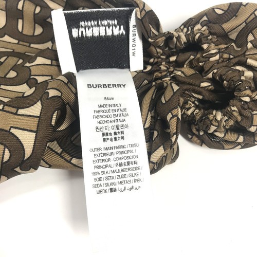 BURBERRY 8018660 Monogram TB Hair Accessories Hair Scarf Chignon Net Scrunchie - Picture 6 of 10