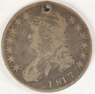 Holed VG 1817 Capped Bust Half Dollar