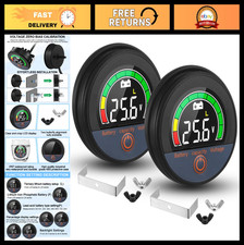 2 Set LCD Digital Battery Monitor 12V-84V with Alarm - Voltage  Capacity Meter