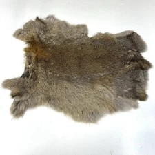 Tanned Rabbit Skin Hide Pelt Real Craft Animal Fur Decor Natural Brown #2366