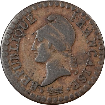 France, 1 Centime, Dupré, AN 6, Paris, Cuivre, TB+, Gadoury:76 - Photo 1/2
