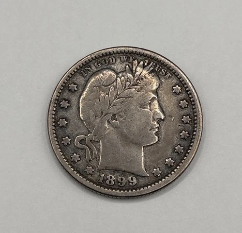 1899 Barber Quarter 25C | Silver - Very Nice Condition — Free Shipping!