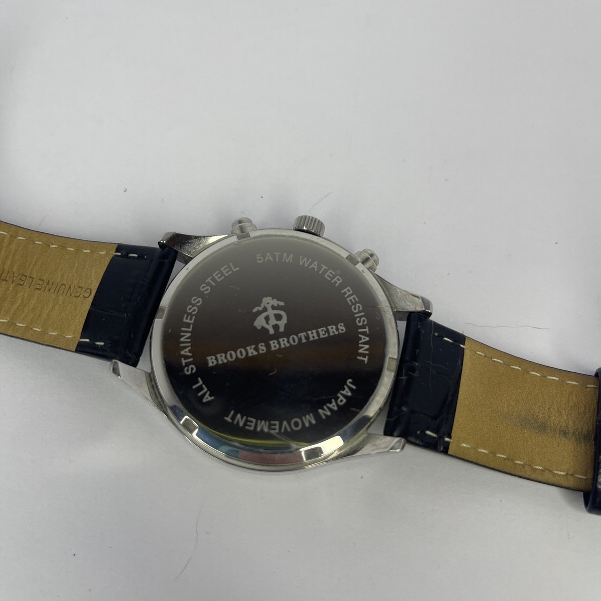 Brooks Brothers Quartz Stainless 5ATM Water Resistant Black Dial