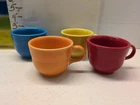 Lot Of 4 HLC Fiesta Ware 8oz Tea Cup Coffee Mugs In Assorted Colors