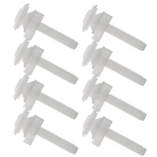 8 Pcs Plastic Screws for Toilet Seat Bolts Replacement Bracket Lid Fixing