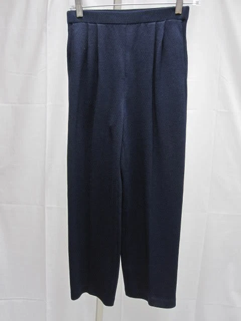 St John Navy Pants Pleats Size 16 18 XXL NWOT Wide Leg