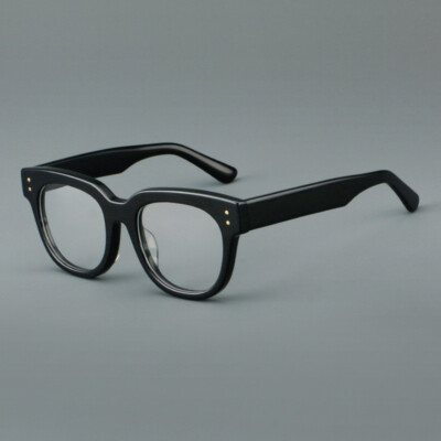Bold Temple Acetate Eyeglass frames Full Rim Men Women Retro Glasses 51 19-146MM