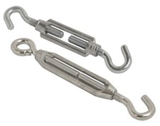 Turnbuckle Wire Tensioner Strainer Zinc Plated Hook and Rope Cable Threaded Hook