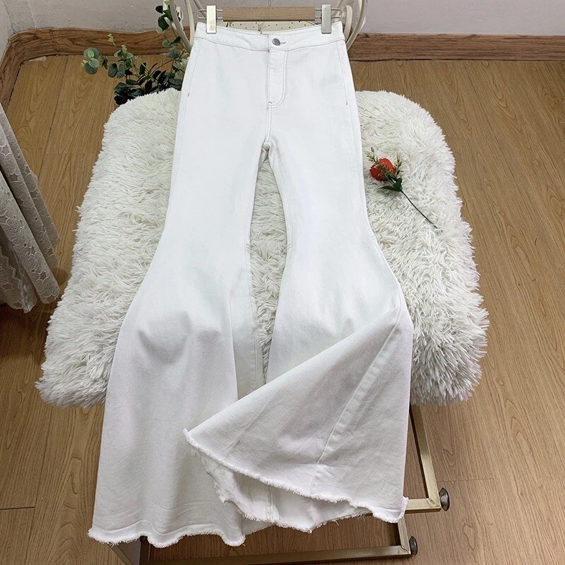 Free people white store flare jeans