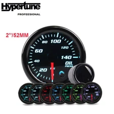 2'' 52mm Oil Pressure Gauge Meter & Sensor W/ 7 Color Car Digital LED 0-140 PSI